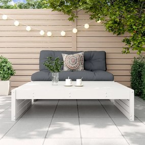 Poggiapiedi da giardino 120x80 cm legno massello di pino bianco