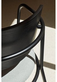 Sedia da pranzo nera e grigia in frassino Eclipse - Teulat