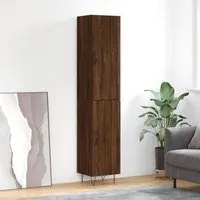 Credenza Rovere Marrone 34,5x34x180 cm in Legno Multistrato 3198824