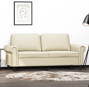 Divano A 2 Posti Crema 140 Cm İn Similpelle /