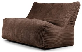Puof a sacco marrone scuro con rivestimento in velluto a coste Sofa Seat Lounge – SLOWDOWN