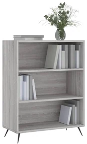 Libreria grigio sonoma 69,5x32,5x90 cm in legno multistrato