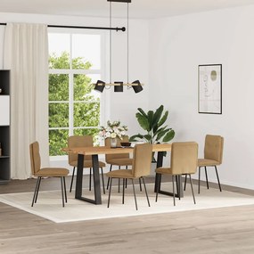 Sedie Da Pranzo 6 Pz Marroni İn Velluto /