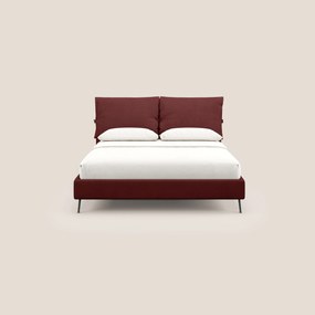 Artemisia letto imbottito con piedini alti sfoderabile in tessuto smacchiabile T17