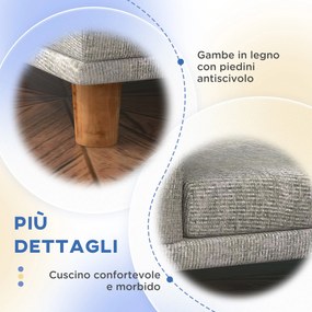 Cuccia per Cani di Taglia Grande Divano con Cuscino Sfoderabile 98x67x25 cm Grigio...