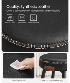 Sedia da bar LIOR nera