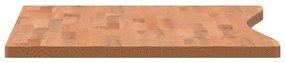 Piano per scrivania 100x(55-60)x2,5 cm legno massello di faggio