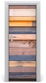 Adesivo per porta Muro di legno 75x205 cm