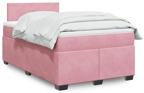 Giroletto A Molle Con Materasso Rosa 120x200 Cm İn Velluto /