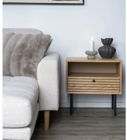 Tavolino effetto rovere 40x50 cm Kyoto - House Nordic