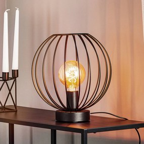 HELAM Lampada da tavolo Cumera con paralume a gabbia, Ø 30 cm