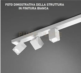 Plafoniera oddy in alluminio colore bianco 3 faretti attacco gu10 o...