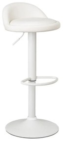 Sgabelli da bar bianchi ad altezza regolabile in similpelle in set di 2 (altezza seduta 72 cm) - Casa Selección