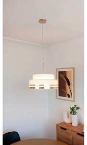 Lampadario a sospensione con filo TAMI 1xE27/60W/230V beige/oro