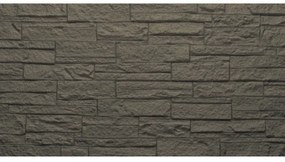 Pannello decorativo effetto pietra mattoni 3D set 12 pz 8,6 mt2 rivestimento murale in PU 120 x 60 x 2,5 Grigio Ardesia