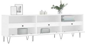 Mobile porta tv bianco 150x30x44,5 cm in legno multistrato