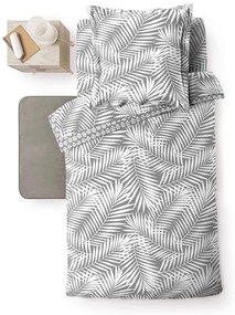 Copripiumino grigio in cotone per letto singolo 140x200 cm Botania – douceur d'intérieur