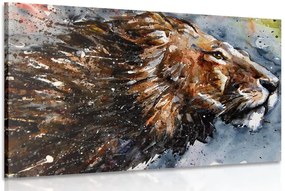 Quadro su tela – Re degli animali in acquerello