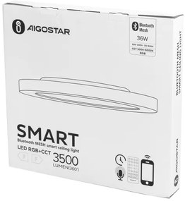 Aigostar - Plafoniera LED RGBW dimmerabile 36W 230V 3000-6500K bianco+DO