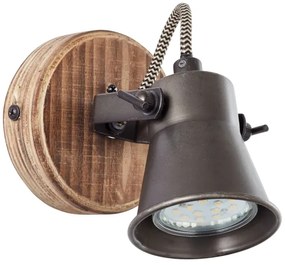 Brilliant - Applique orientabile da parete SEED 1xGU10/5W/230V nero/marrone