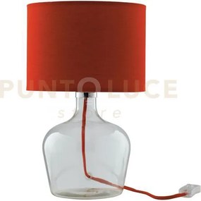 Lume hendrix rosso 1 luce attacco e27 23x37cm in vetro con cavo in ...