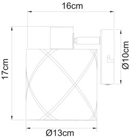 Globo 15431-1 - Luce Spot da parete BEMMO 1xE27/25W/230V