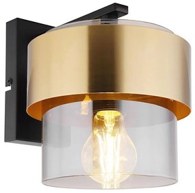 Globo 15560W - Applique MILEY 1xE27/60W/230V nero/ottone