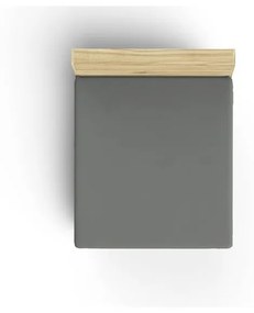 Lenzuolo in cotone elasticizzato grigio scuro 160x200 cm - Mijolnir