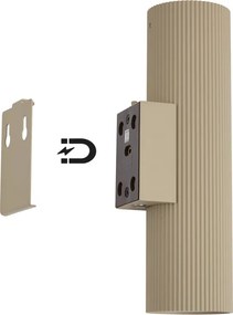 Japandi wandlamp taupe incl. LED 3-staps dimbaar in Kelvin en oplaadbaar - Ribelle