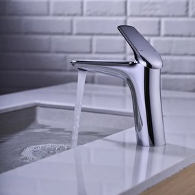Rubinetto Lavabo Bagno Miscelatore Ottone Cromo