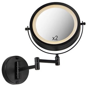Specchio bagno design nero LED orientabile IP44 - VICINO