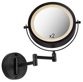 Specchio da bagno di design nero con LED regolabile IP44 - Vicino