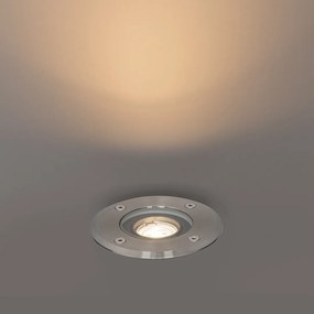 Set di 6 faretti da terra moderni per esterni in acciaio 35 mm orientabili IP65 - Delux