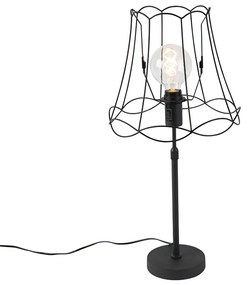 Lampada da tavolo nera con cornice Granny 30 cm regolabile - Parte