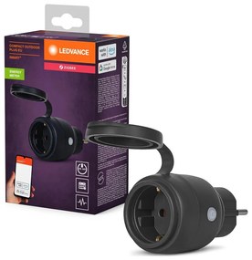 Ledvance - Presa intelligente da esterno SMART+ 3680W/230V/Tipo F/SCHUKO 16A IP44 nero