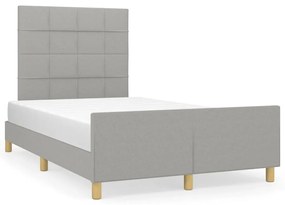 Giroletto Senza Materasso Grigio Chiaro 120x190 Cm İn Tessuto /