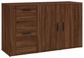 Credenza rovere marrone 100x33x59,5 cm in legno multistrato