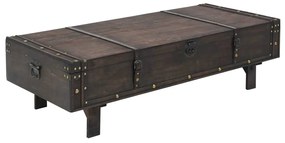Tavolino da caffè in legno massello vintage 120x55x35 cm