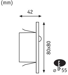 Paulmann 93133 - LED/1,2W Illuminazione scale con sensore EDGE 230V bianco