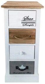 SUNIL - mobiletto in legno con 3 cassetti