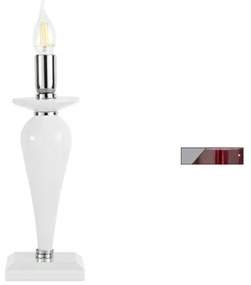 Lampada da tavolo PAGANINI in vetro lavorato a mano Rubino 11x32 cm