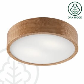 Lampada da soffitto OAK 2xE27/60W/230V rovere Ø 37,5 cm