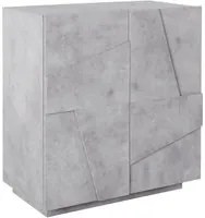 Madia 2 ante per Soggiorno Moderna 81,2x44,2x86cm - PULSE Colore: Cemento