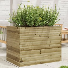 Fioriera Da Giardino 90x60x68,5 Cm İn Legno Di Pino Impregnato /