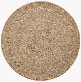 Tappeto rotondo a pelo corto da interno-esterno Almendro
