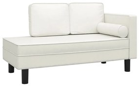 Sdraio con cuscini e capezzale crema in similpelle
