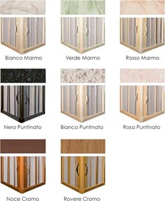 Porta Parete Doccia 90 cm 1 Anta a Soffietto in PVC H185 Caldoni Vens Bianco...