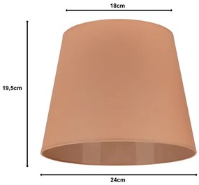 Duolla - Paralume per lampada da tavolo CLASSIC M E27 diametro 24 cm marrone