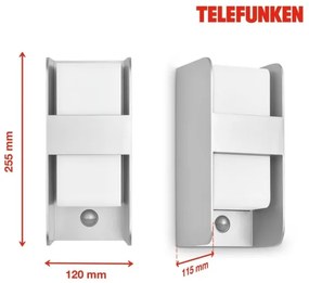 Telefunken 321104TF-Applique da esterno con sensore 1xE27/12W/230V IP44 bianco