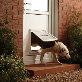 Petsafe porta per animali a 2 direzioni 760 grande 35,6x30,5 cm bianca